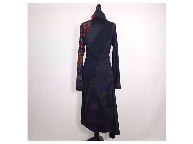 Etro Milano Maxikleid mit floralem Print Schwarz Mehrfarben - Ansicht 2