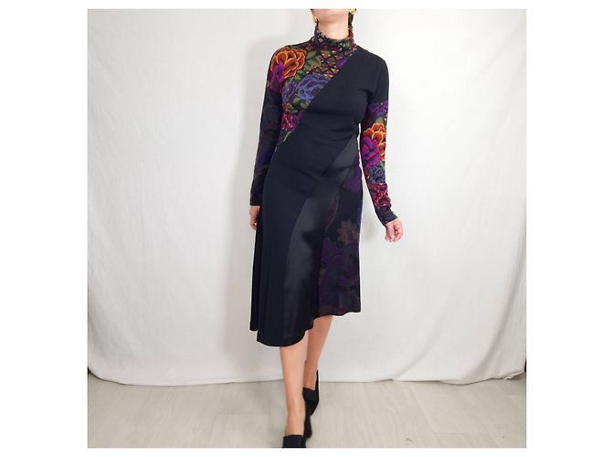 Etro Milano Maxikleid mit floralem Print Schwarz Mehrfarben - Ansicht 4
