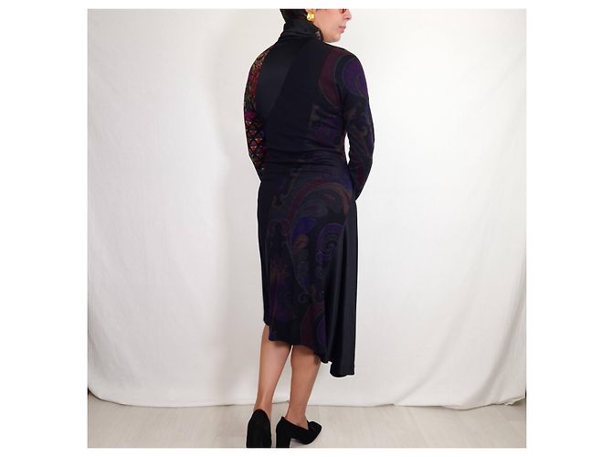 Etro Milano Maxikleid mit floralem Print Schwarz Mehrfarben - Ansicht 5