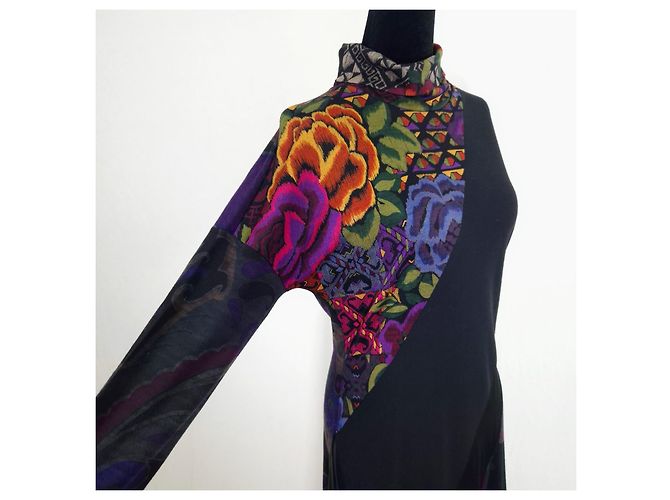 Etro Milano Maxikleid mit floralem Print Schwarz Mehrfarben - Ansicht 9