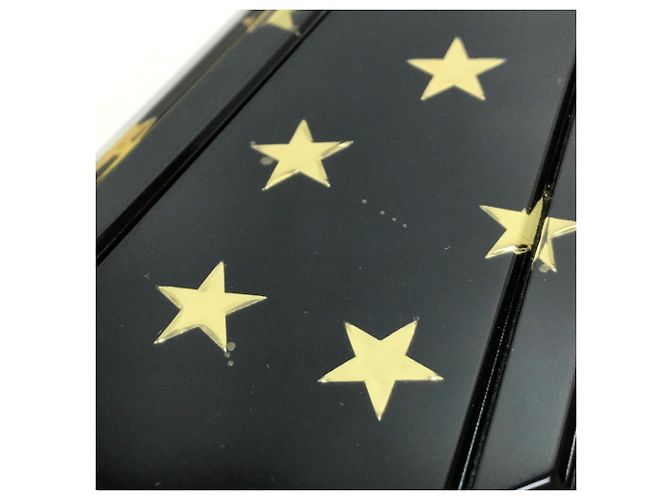 Mini borsa con motivo a stelle Jimmy Choo Nero D'oro - vista 8