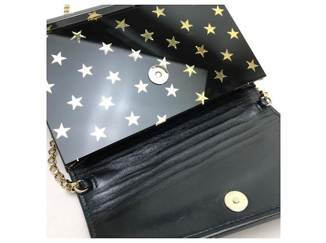 Mini borsa con motivo a stelle Jimmy Choo Nero D'oro - vista 9
