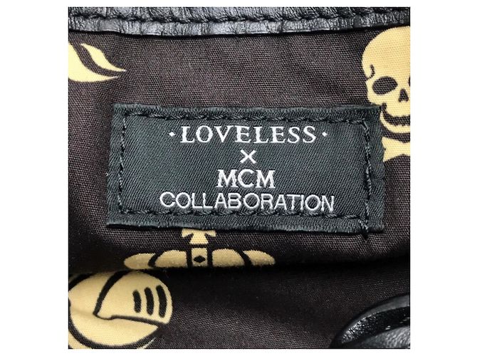 MCM x LOVELESS Dalmatian Nieten-Schultertasche Schwarz Weiß - Ansicht 11