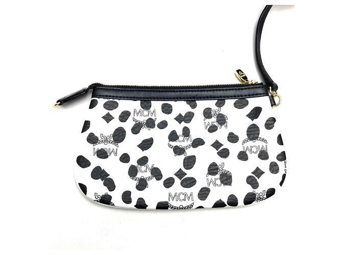 MCM x LOVELESS Dalmatian Nieten-Schultertasche Schwarz Weiß - Ansicht 12
