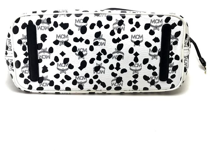 MCM x LOVELESS Dalmatian Nieten-Schultertasche Schwarz Weiß - Ansicht 3