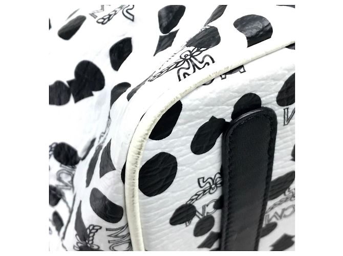 MCM x LOVELESS Dalmatian Nieten-Schultertasche Schwarz Weiß - Ansicht 5