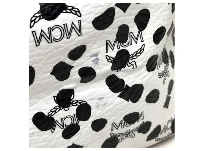 MCM x LOVELESS Dalmatian Nieten-Schultertasche Schwarz Weiß - Ansicht 8