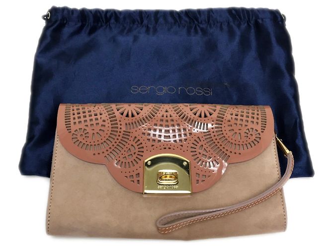 Sergio Rossi Clutch Pink Beige - Ansicht 12
