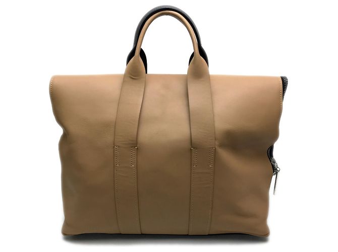 3.1 Phillip Lim Bicolor Leder Handtasche Schwarz Beige - Ansicht 3