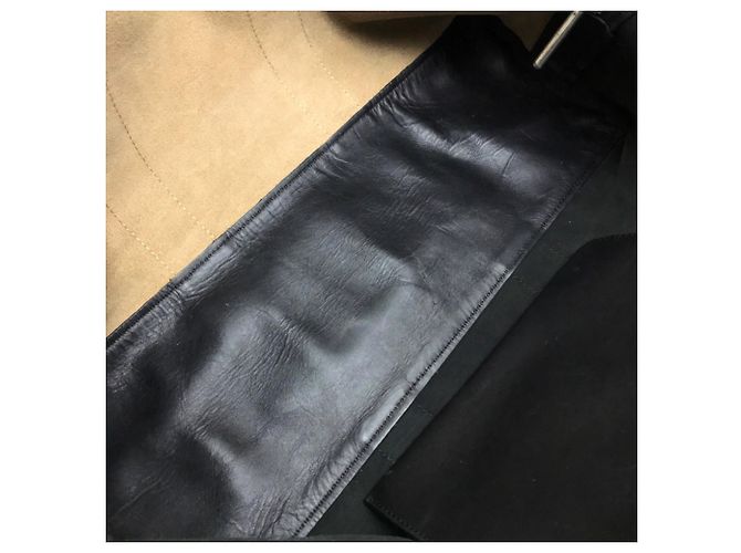 3.1 Phillip Lim Bicolor Leder Handtasche Schwarz Beige - Ansicht 8