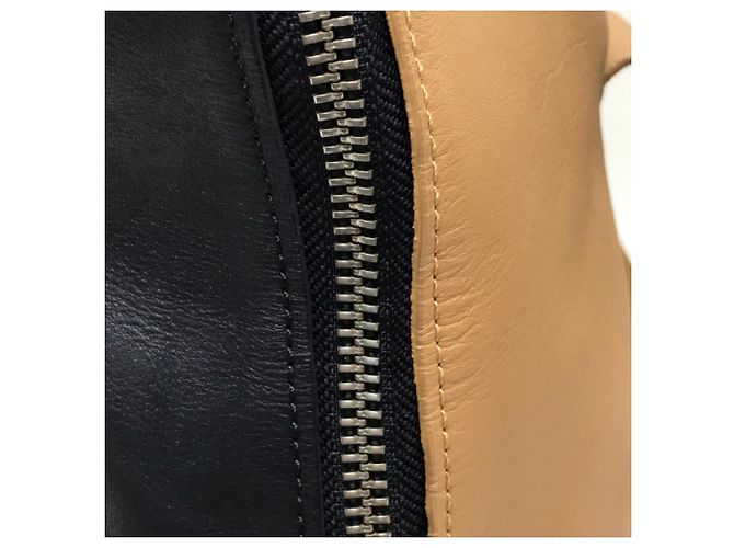 3.1 Phillip Lim Bicolor Leder Handtasche Schwarz Beige - Ansicht 9