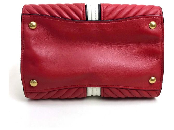Borsa Miu Miu Matelassé in pelle rossa e bianca Bianco Rosso - vista 3