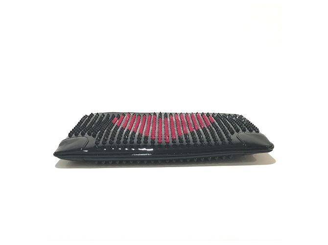 Christian Louboutin Spike Studs Rubiposh Valentine 2-Way Clutch Tasche Schwarz - Ansicht 4