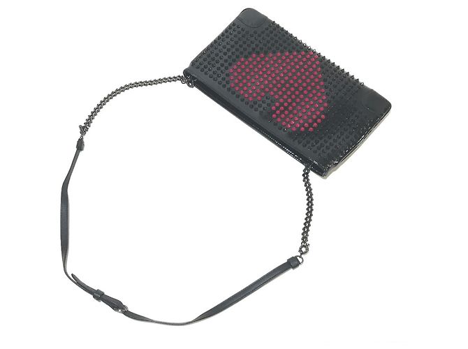 Christian Louboutin Spike Studs Rubiposh Valentine 2-Way Clutch Tasche Schwarz - Ansicht 7