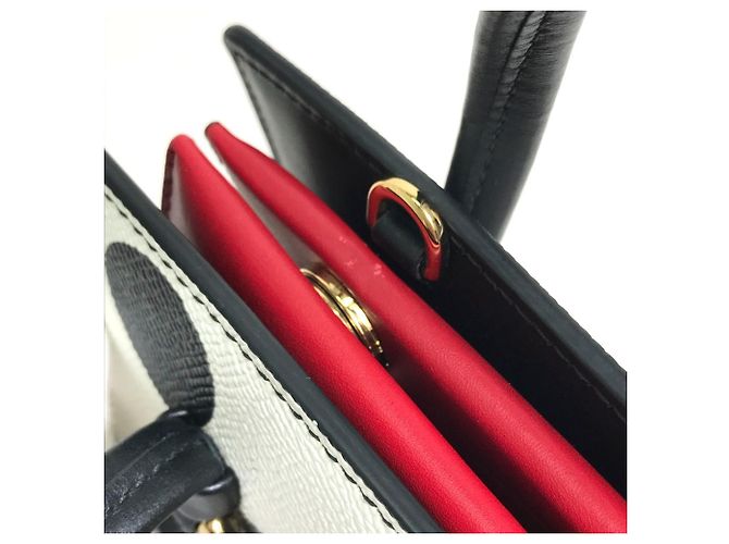 Bolsa Mini 2-Way de Bolinhas Dolce & Gabbana Preto Branco Vermelho - vista 12