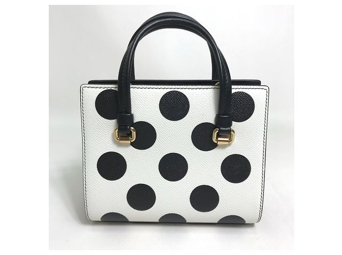 Bolsa Mini 2-Way de Bolinhas Dolce & Gabbana Preto Branco Vermelho - vista 2