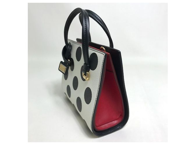 Bolsa Mini 2-Way de Bolinhas Dolce & Gabbana Preto Branco Vermelho - vista 3