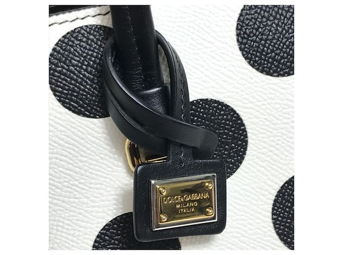 Bolsa Mini 2-Way de Bolinhas Dolce & Gabbana Preto Branco Vermelho - vista 6