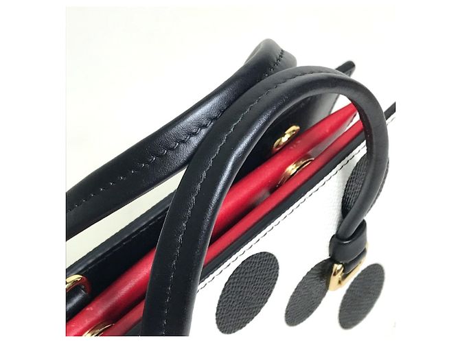 Bolsa Mini 2-Way de Bolinhas Dolce & Gabbana Preto Branco Vermelho - vista 7