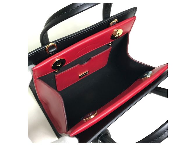 Bolsa Mini 2-Way de Bolinhas Dolce & Gabbana Preto Branco Vermelho - vista 8