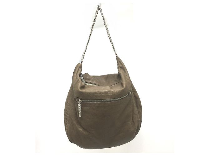 Borsa a tracolla in pelle marrone Christian Louboutin - vista 13