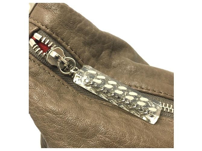 Borsa a tracolla in pelle marrone Christian Louboutin - vista 8