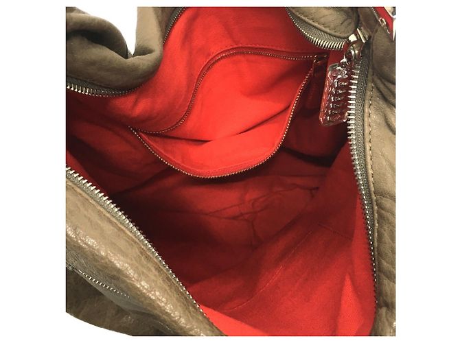 Borsa a tracolla in pelle marrone Christian Louboutin - vista 9