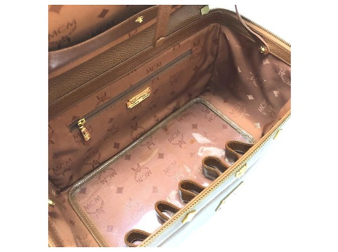Bolsa Vanity MCM em couro castanho Marrom - vista 7