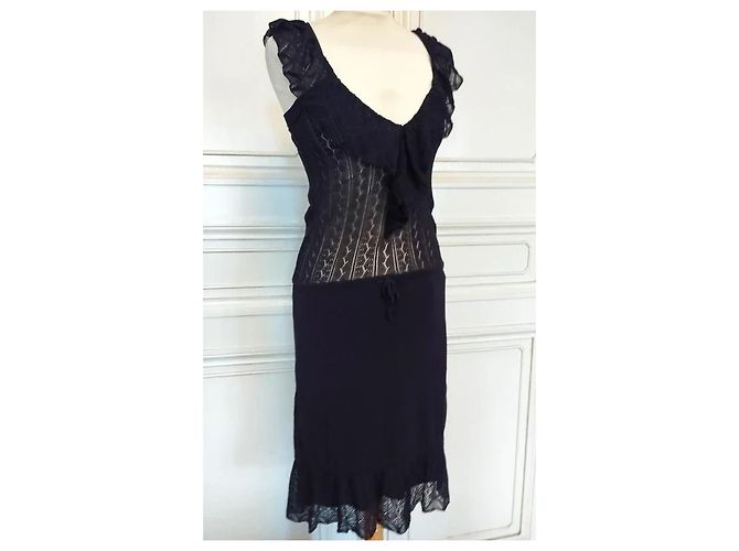 Vanessa Bruno Vestido de Punto Couture Papillon Morado oscuro - vista 12