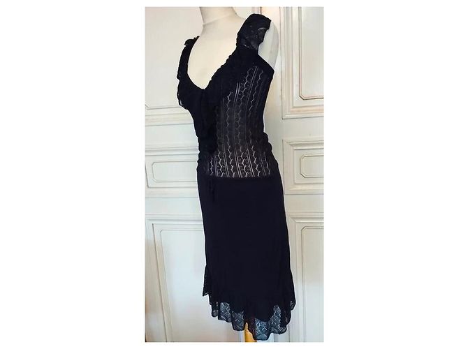 Vanessa Bruno Vestido de Punto Couture Papillon Morado oscuro - vista 16
