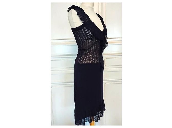 Vanessa Bruno Vestido de Punto Couture Papillon Morado oscuro - vista 17