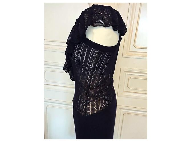Vanessa Bruno Vestido de Punto Couture Papillon Morado oscuro - vista 20