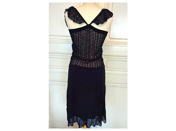 Vanessa Bruno Vestido de Punto Couture Papillon Morado oscuro - vista 7