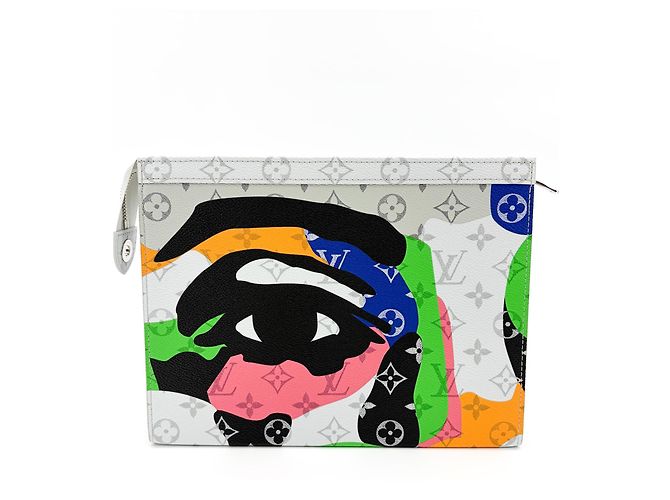 Louis Vuitton Pochette Voyage Limited Edition Gradient Damier Stripes MM Multicolore - vista 3