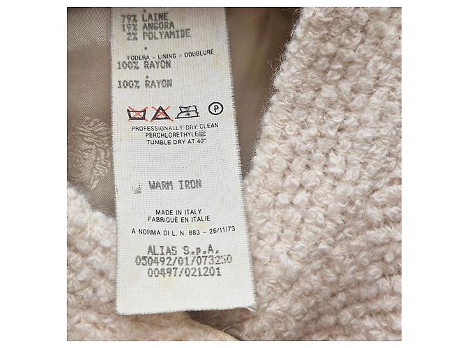 Gianni Versace Couture Tailleur Tweed Écru com Pérolas - vista 9