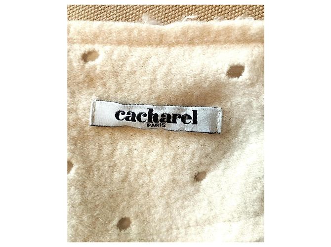 Cacharel Cream Wool Openwork Polka Dot Dress - view 2