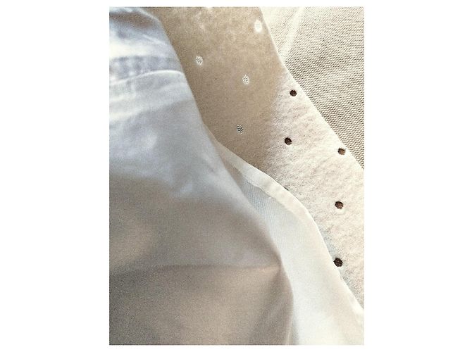 Cacharel Cream Wool Openwork Polka Dot Dress - view 9