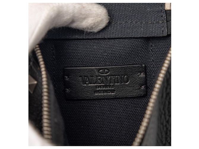 Borsa Sling Valentino Rockstud in pelle nera Nero - vista 5
