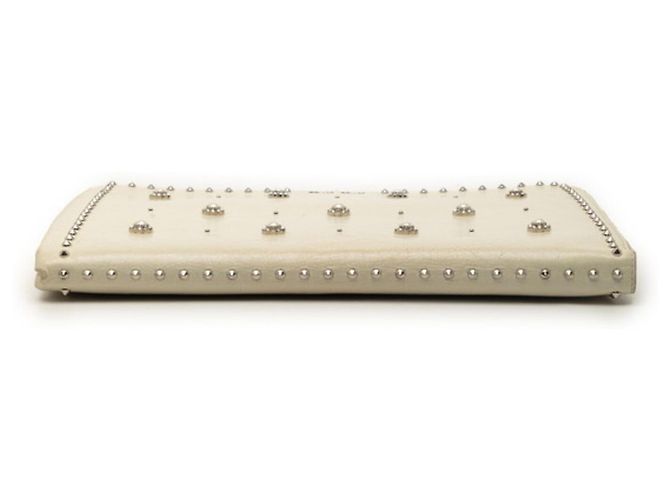 Pouch con borchie Miu Miu Bianco Crudo - vista 3