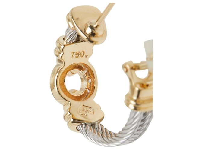 Autre Marque Orecchini a lobo Philippe Charriol in oro 18K e diamanti - vista 4