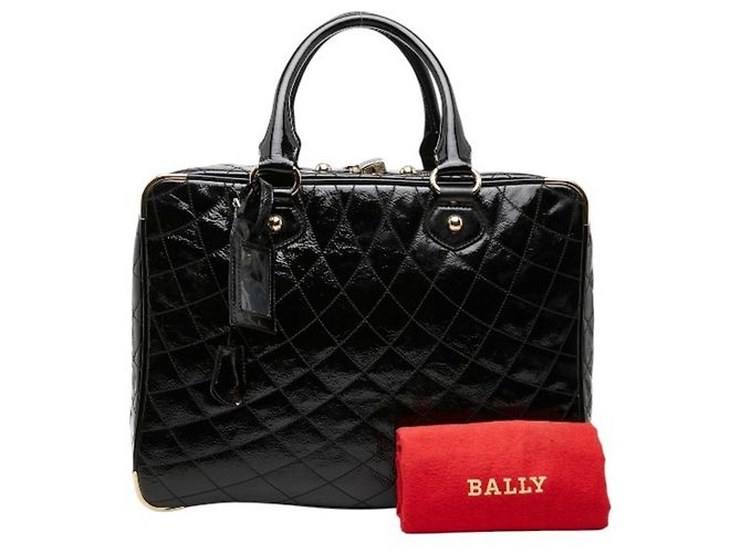 Bally gesteppte schwarze Handtasche Boston Bag - Ansicht 15