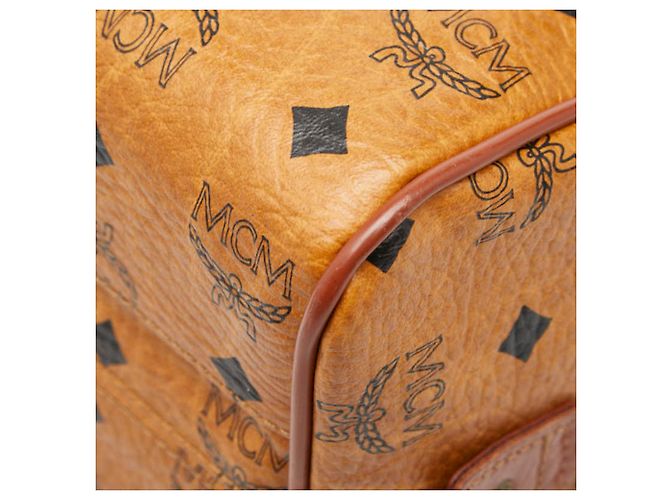 Borsa MCM Visetos Logogram Mini Boston Bag Marrone - vista 6
