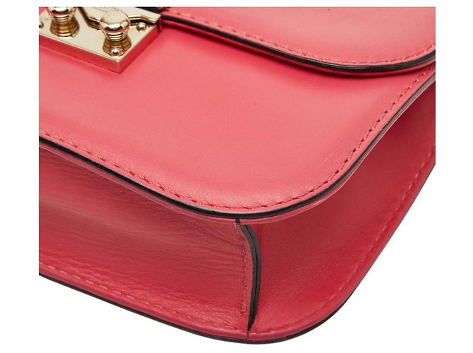 Valentino Rockstud Schultertasche mit Kette Pink - Ansicht 4