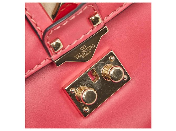 Valentino Rockstud Schultertasche mit Kette Pink - Ansicht 8