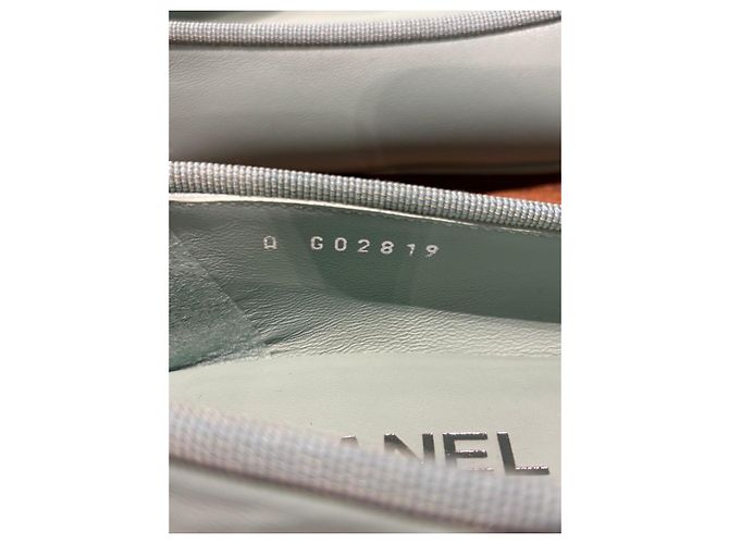 Chanel Ballerine Bicolore Bianco Verde chiaro - vista 3