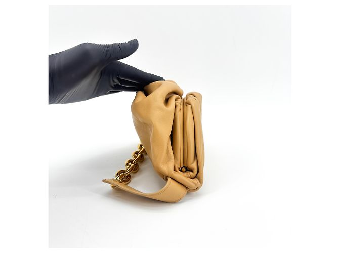 Bottega Veneta The Belt Chain Leather Giallo - vista 3