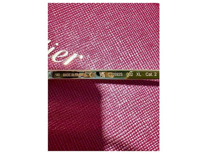 Gafas de sol Cartier Ovaladas Doradas Lentes Marrones Dorado Marrón claro - vista 8