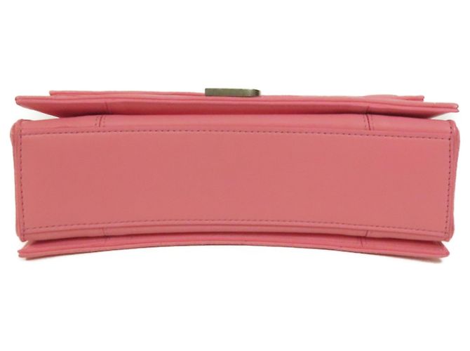 Borsa a tracolla Balenciaga Hourglass Chain in pelle Medium Rosa - vista 4