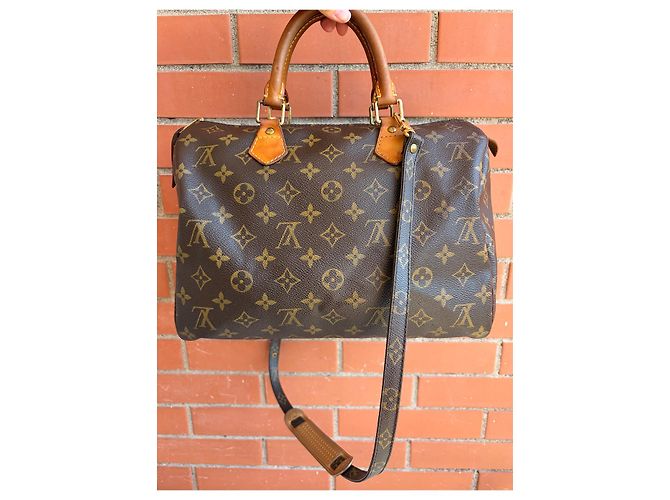 Louis Vuitton Speedy Bandoulière 30 Monogram Canvas Marrone Monogramma - vista 9