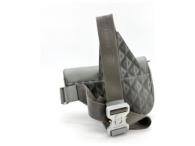 Christian Dior Saddle Sling Leopard Printed Oblique Canvas with Leather Marron - vue 2